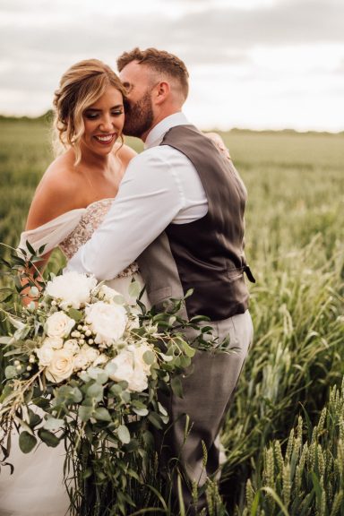 The Normans modern wedding flowers
