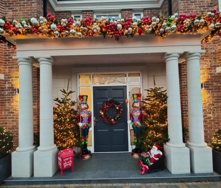 Professional Christmas door installation Yorkshire