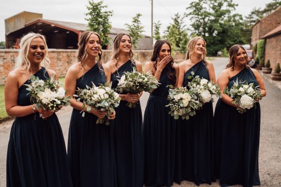 Neutral textured wedding flowers