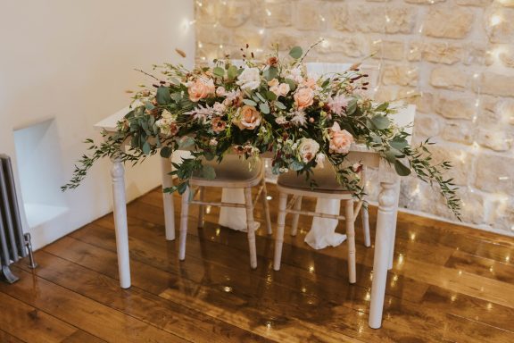 Modern venue flowers