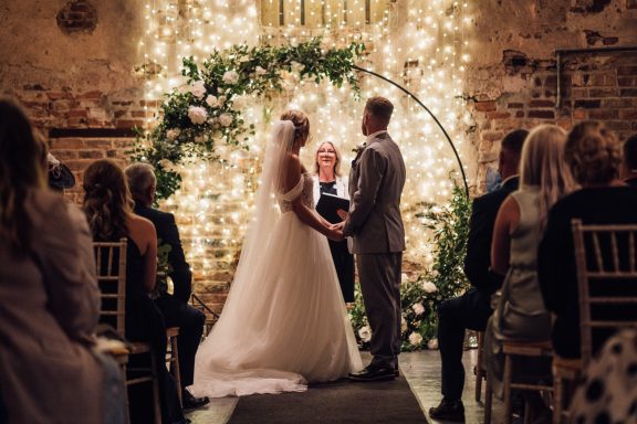 The Normans wedding floral arch