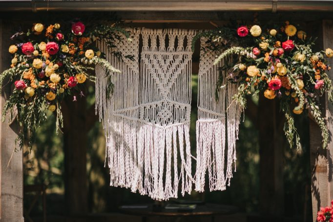 Bright and bold wedding flowers