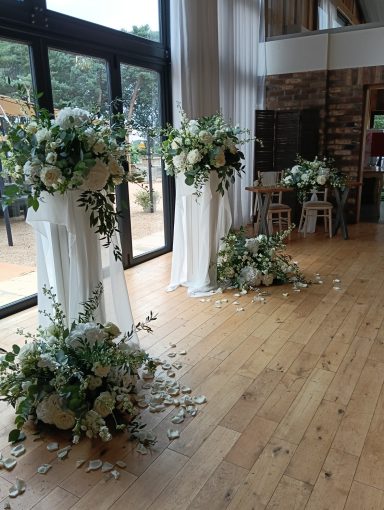 Modern venue flowers